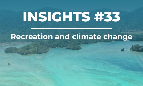An aerial shot of Marlborough Sounds with copy Insights #33 recreation and climate change