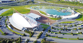 An aerial shot of Due Drop Events Centre